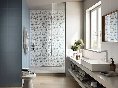 Background tile, Color green,navy blue,beige,white,multicolor,sky blue, Ceramics, 25x40 cm, Finish matte