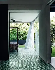 Background tile, Color green, Style handmade,designer, Cement, 20x20 cm, Finish matte