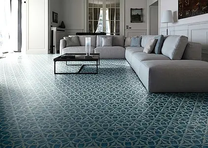 Background tile, Color navy blue, Style handmade,designer, Cement, 23x23 cm, Finish matte