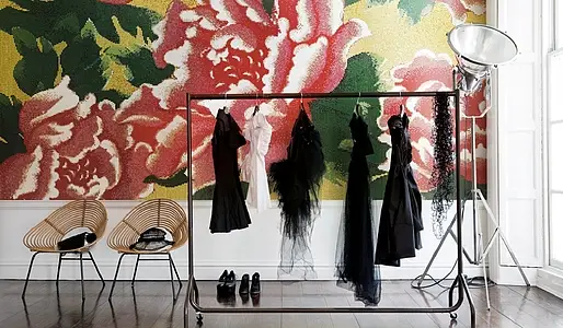 Mozaika, Kolor multicolor, Styl designerski, Szkło, 129.1x290.5 cm, Powierzchnia półmatowa