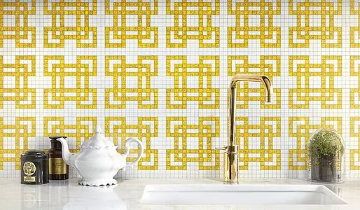 Mosaic tile, Color multicolor, Style designer, Glass, 32.2x32.2 cm, Finish semi-gloss