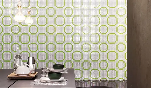 Mosaic tile, Color multicolor, Style designer, Glass, 32.2x32.2 cm, Finish semi-gloss