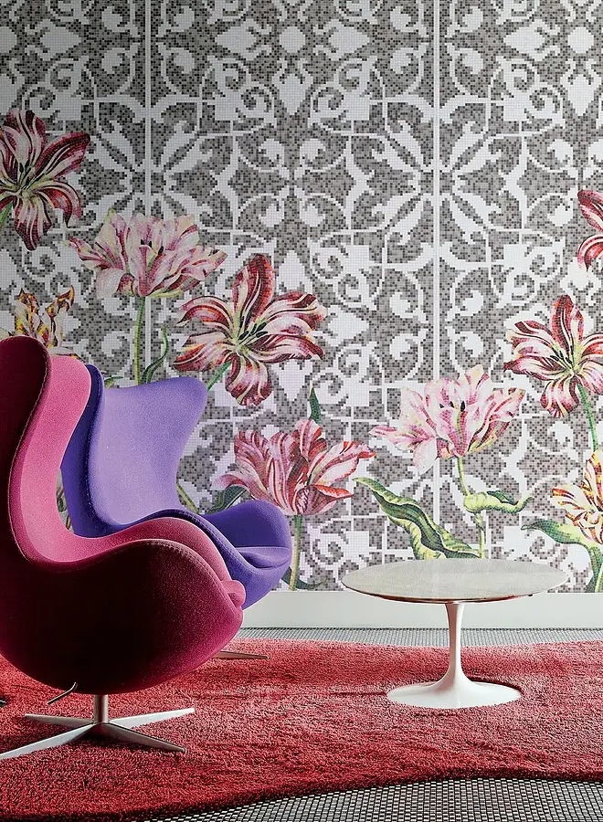 Mosaic tile, Color multicolor, Style handmade,designer, Glass, 120.5x290.5 cm, Finish semi-gloss