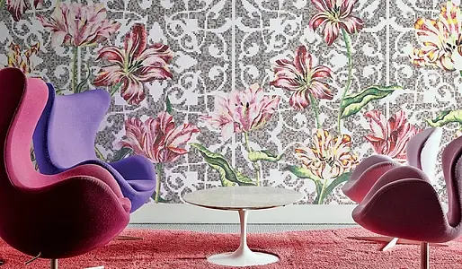 Mosaik, Färg flerfärgade, Stil hanverksmässig,designer, Glas, 120.5x290.5 cm, Yta halvblank