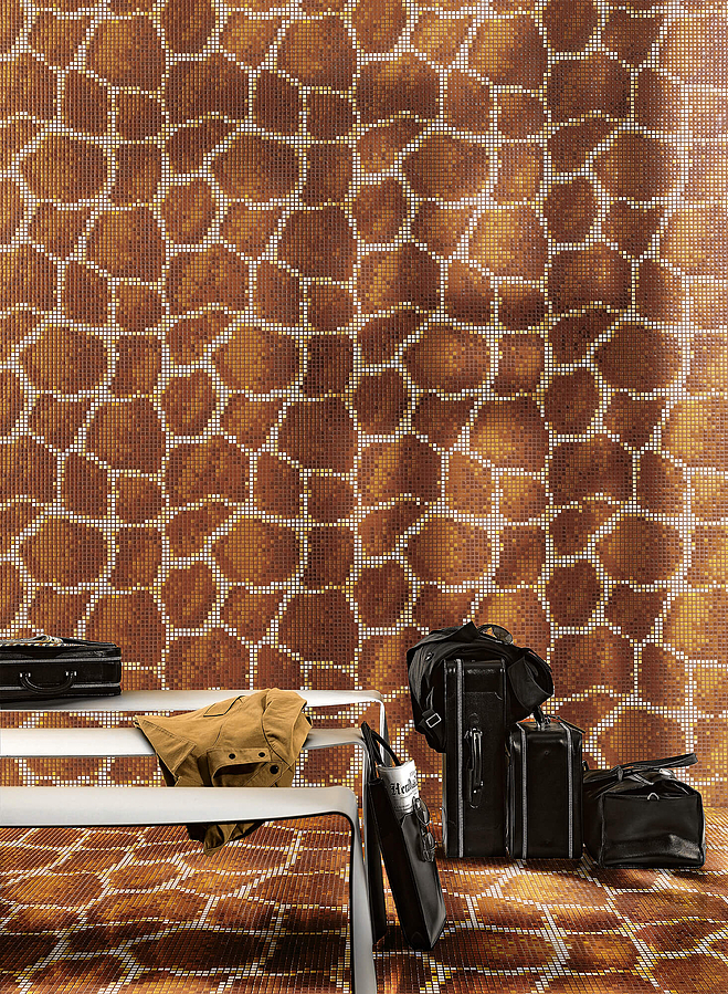 bisazza-decori-opus-romano-12x12-9Public spaces, Bathroom, Outdoors, Bedroom, wall & floor, Glossy surface, non-rectified edge