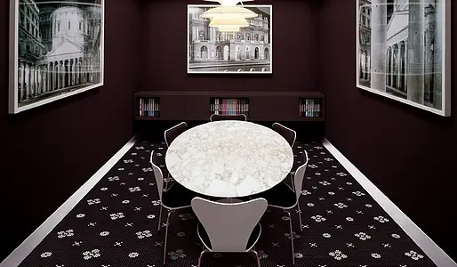 Mosaik, Färg svart, Stil designer, Glas, 58.6x58.6 cm, Yta halvblank