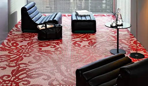 Mosaik, Farbe rote, Stil design, Glas, 58.6x117.2 cm, Oberfläche halbglänzende
