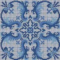 Olimpia Blue Bisazza Decori Opus Romano