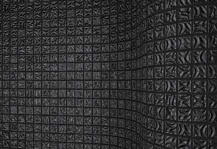 Mosaic tile, Color black, Glass, 32.2x32.2 cm, Finish matte