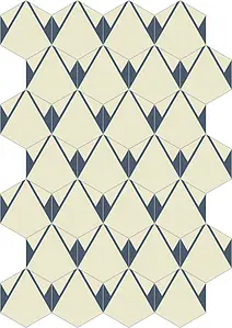 Bakgrundskakel, Färg flerfärgade, Stil hanverksmässig,designer, Cement, 23x23 cm, Yta matt