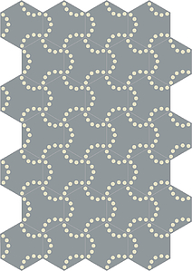 Basistegels, Cement, 23x23 cm, Oppervlak mat