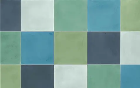 Grundflise, Effekt ensfarvet, Farve marineblå, Stil håndlavet, Cement, 20x20 cm, Overflade mat