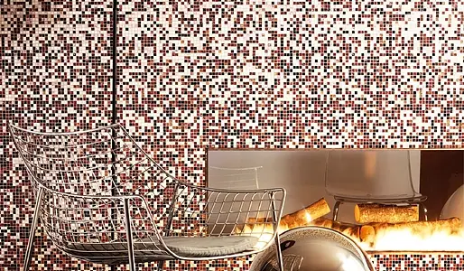 Mosaic tile, Color beige, Glass, 32.2x258.8 cm, Finish semi-gloss