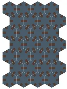 Hintergrundfliesen, Zement, 23x23 cm, Oberfläche matte