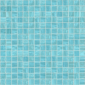 Mosaico, Color azul claro, Cristal, 32.2x32.2 cm, Acabado antideslizante