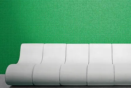 Mosaik, Textur enfärgad, Färg grön, Glas, 32.2x32.2 cm, Yta blank