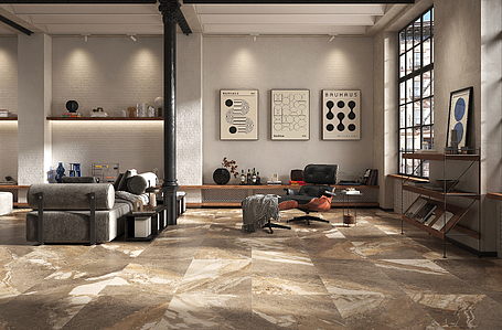 Background tile, Effect other stones, Color brown, Glazed porcelain stoneware, 60x120 cm, Finish antislip