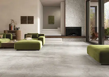Background tile, Effect travertine, Color grey, Glazed porcelain stoneware, 60x120 cm, Finish antislip