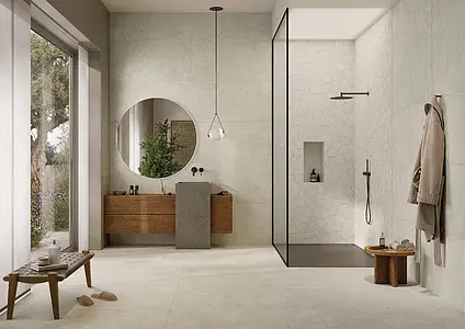 Background tile, Effect other stones, Color grey, Glazed porcelain stoneware, 60x120 cm, Finish antislip