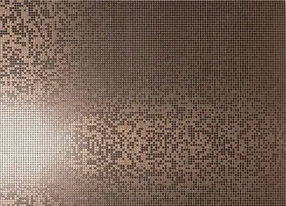 Mosaico, Efecto metal, Color marrón, Vinílico, 30.4x30.4 cm, Acabado mate