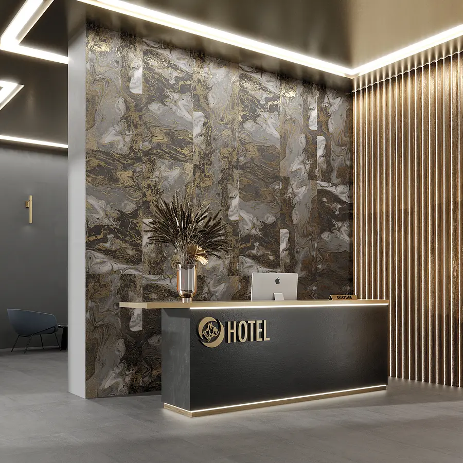 Background tile, Color multicolor, Glazed porcelain stoneware, 60x120 cm, Finish matte