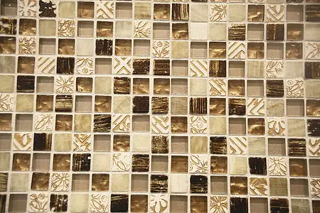Mosaico, Piedra natural, 30x30 cm, Acabado semi-brillo