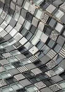 Farbe graue, Mosaik, Naturstein, 30x30 cm, Oberfläche halbglänzende