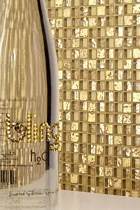 Mosaico, Effetto oro e metalli preziosi, Colore giallo, Vetro, 30x30 cm, Superficie opaca