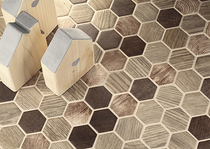 Esa Glass Mosaic Tiles produced by Boxer, Wood effect