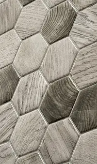 Mosaik flise, Effekt træ, Farve grå, Glas, 28x32.3 cm, Overflade mat