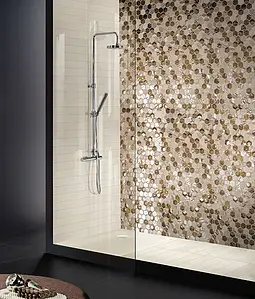 Mosaik, Farbe beige, Naturstein, 30x30 cm, Oberfläche glänzende