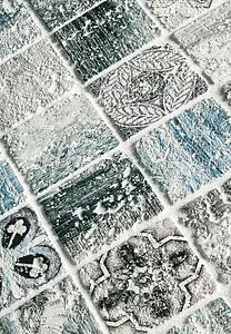 Mosaikkflis, Farge himmelblå, Naturstein, 30x30 cm, Overflate matt