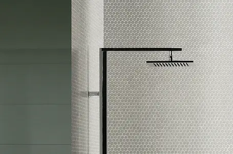 Mosaico, Colore bianco, Vetro, 29x29.5 cm, Superficie opaca