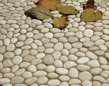 Mosaico, Color blanco, Piedra natural, 28x28 cm, Acabado mate