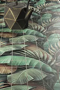 Mosaik, Färg grön, Natursten, 30x30 cm, Yta matt