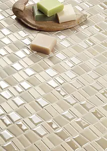 Mosaic tile, Color beige, Ceramics, 29.5x32.2 cm, Finish glossy