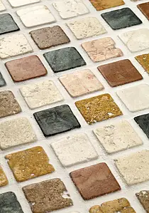 Mozaïek, Kleur veelkleurige kleur, Natuursteen, 30.5x30.5 cm, Oppervlak mat