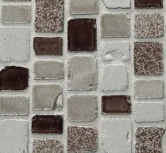 Mosaïque, Teinte multicolore, Verre, 31x31.5 cm, Surface mate