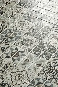 Mosaico, Efecto madera, Color gris, Cristal, 30x30 cm, Acabado mate