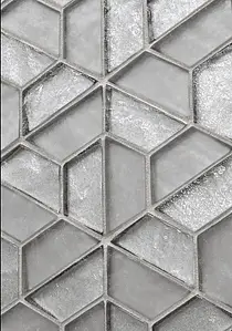 Mosaik flise, Farve grå, Glas, 26x29.8 cm, Overflade halvblank