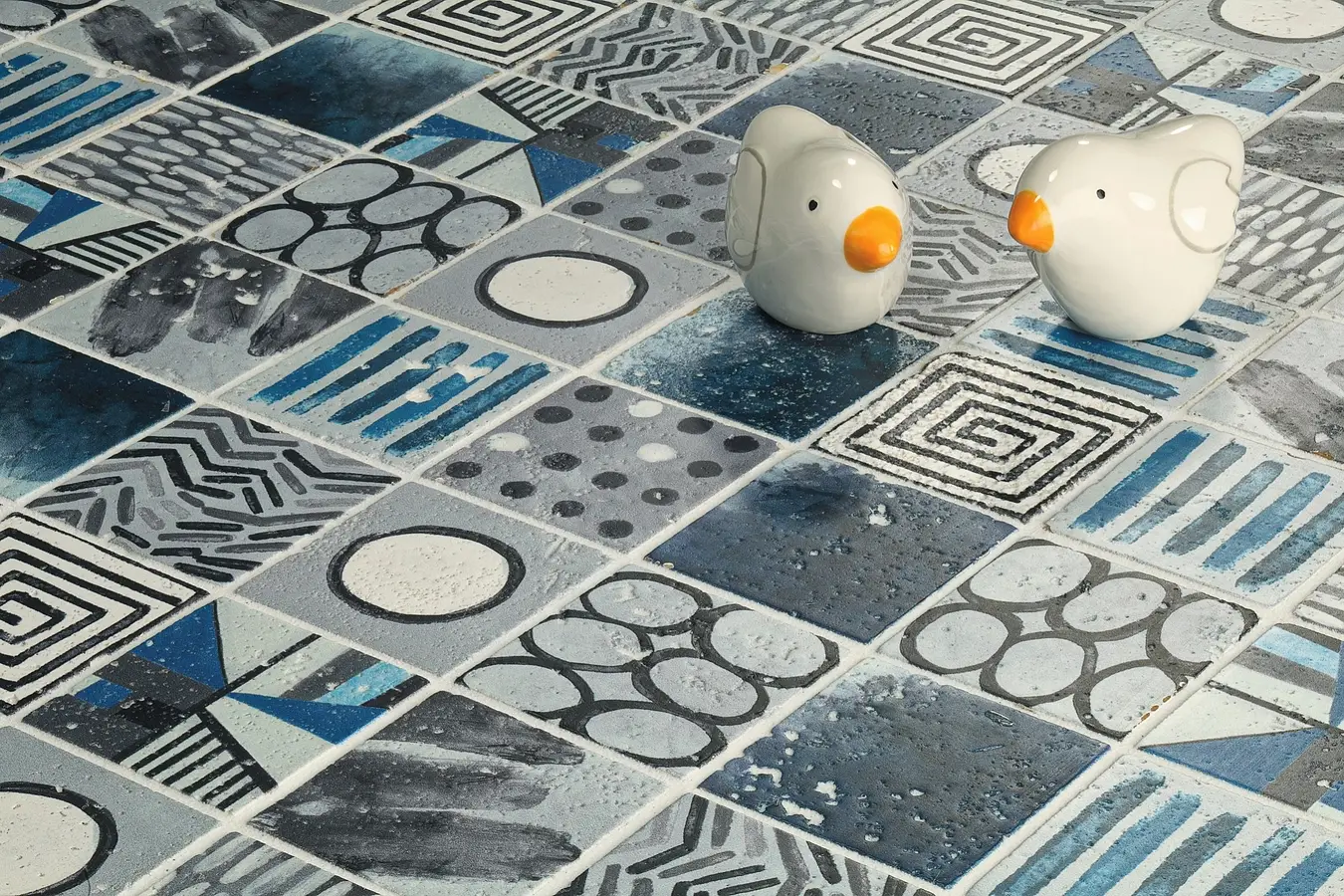 Mosaic tile, Color multicolor, Natural stone, 30x30 cm, Finish matte