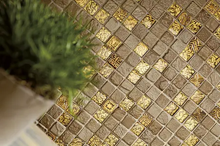Mosaik, Farbe beige, Naturstein, 30x30 cm, Oberfläche matte