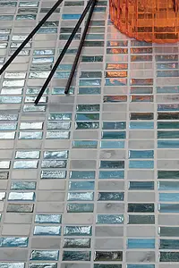 Mosaik, Textur pärlemor, Färg flerfärgade, Glas, 31.8x32.2 cm, Yta matt