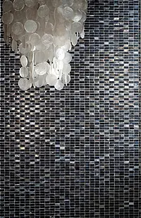 Mosaik, Textur pärlemor, Färg flerfärgade, Glas, 31.8x32.2 cm, Yta matt