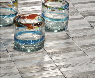 Mosaic tile, Color grey, Natural stone, 30.5x30.5 cm, Finish semi-gloss