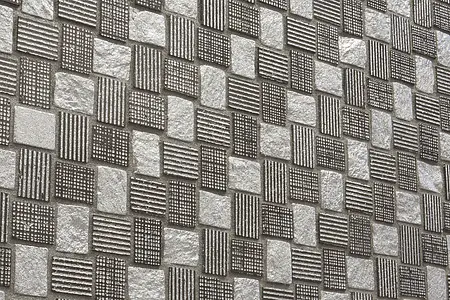 Mosaik flise, Natursten, 29.8x29.8 cm, Overflade mat