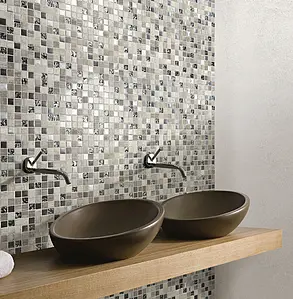 Mosaic tile, Color grey, Natural stone, 30x30 cm, Finish semi-polished