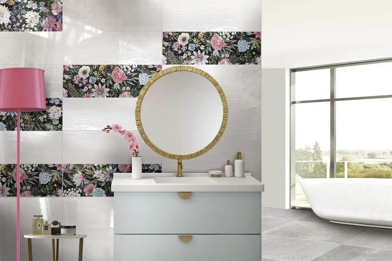 Mural tiles, Color multicolor, Ceramics, 75x75 cm, Finish semi-gloss
