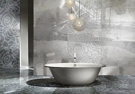 Background tile, Effect concrete, Color grey, Glazed porcelain stoneware, 60x120 cm, Finish semi-polished