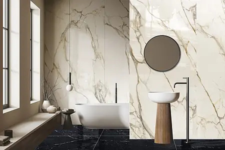 Background tile, Effect other marbles, Color beige, Glazed porcelain stoneware, 120x278 cm, Finish polished